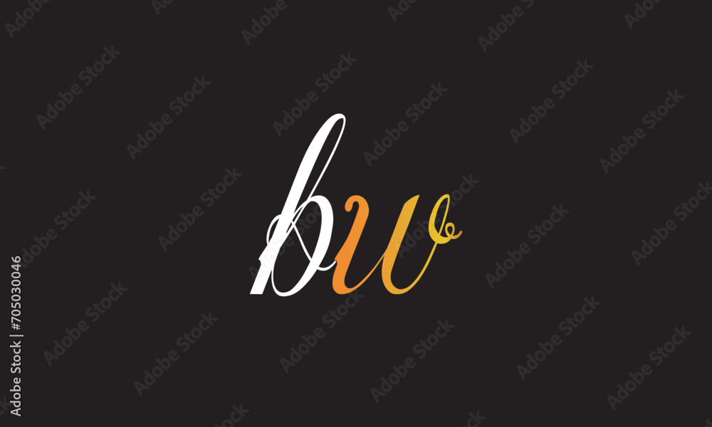 BW, WB, W, B Abstract Letters Logo Monogram BW, WB, W, B Abstract Letters Logo Monogram