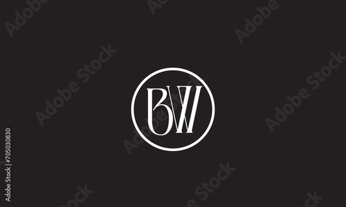 Obraz na płótnie BW, WB, W, B Abstract Letters Logo Monogram