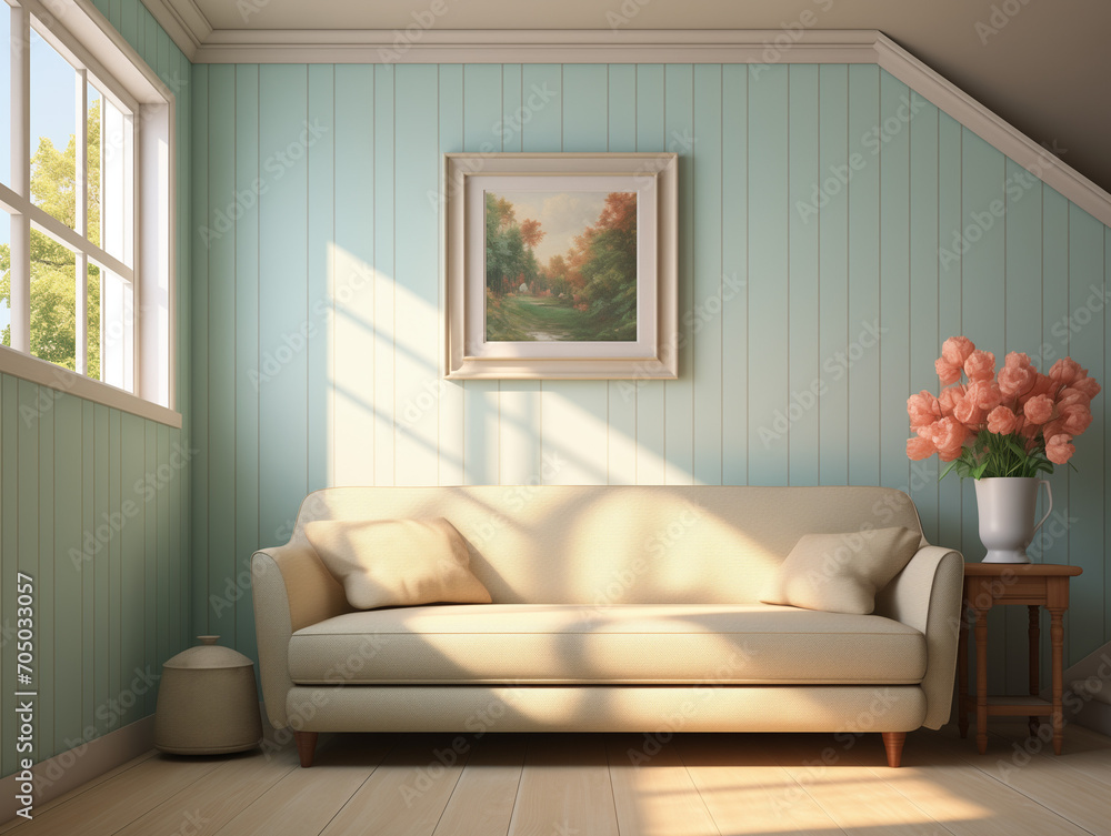 Naklejka premium Creative colorful Interior illustration