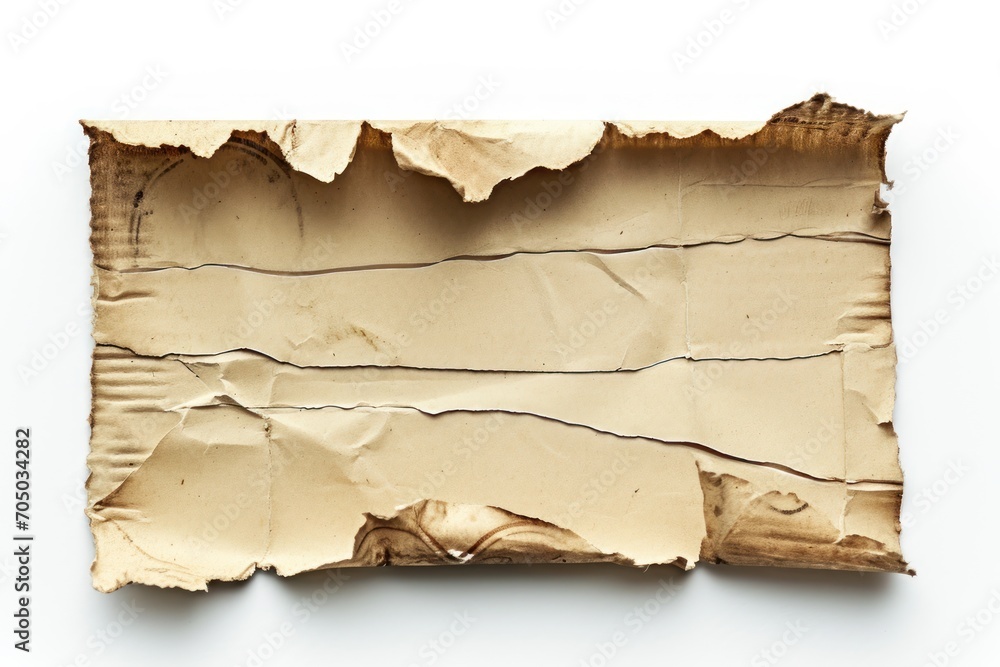 Torn in Half, A Clear Image of a Piece of Paper Ripped Down the Middle