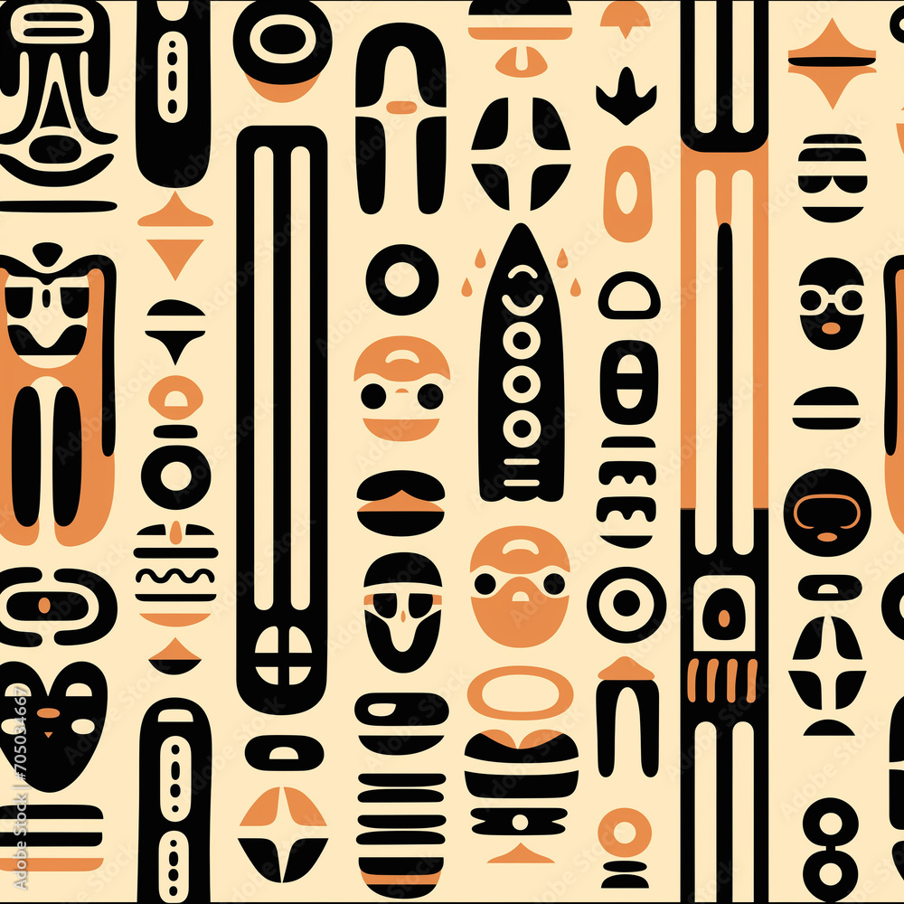 Cute Totem pattern and wallpaper Cute Totem pattern and wallpaper