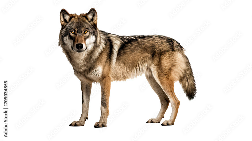 Fototapeta premium Wolf isolated on a trasparent background