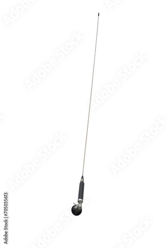 Car antenna for CB radio or radio and mobile phone isolated on transparent background photo