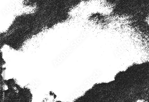 Illustration of scattered gunpowder on isolated transparent background - prepared for light backgrounds
