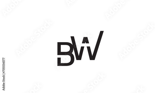 BW, WB, W, B Abstract Letters Logo Monogram 