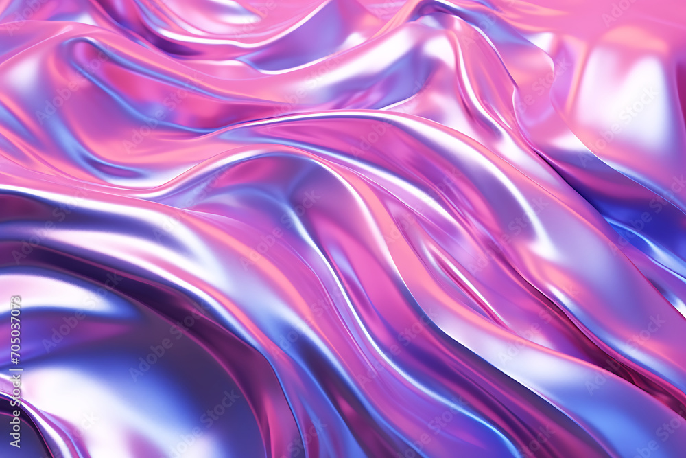 Obraz premium Melty metal texture with waves, liquid metallic silk wavy design. Abstract background with melty metallics.