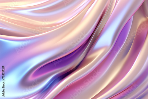Melty metal texture with waves, liquid metallic silk wavy design. Abstract background with melty metallics.