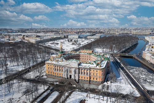View of the roofs of St. Petersburg. August 2023