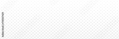 Blended  black heart line on white for pattern and background, halftone effect, Valentine's background photo