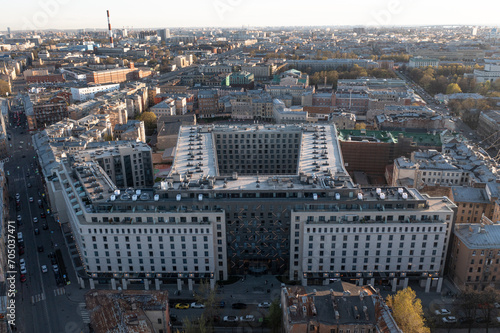 Obraz na płótnie View of the roofs of St. Petersburg. August 2023 w salonie