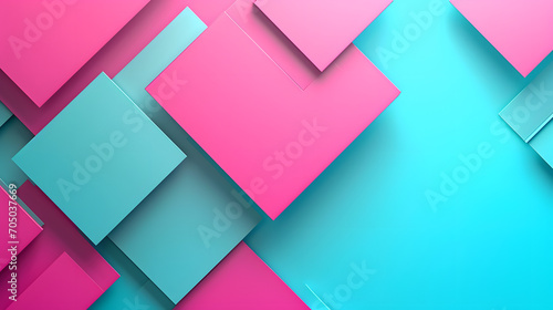 Pink cyan vibrant shapeless flat abstract colorful background