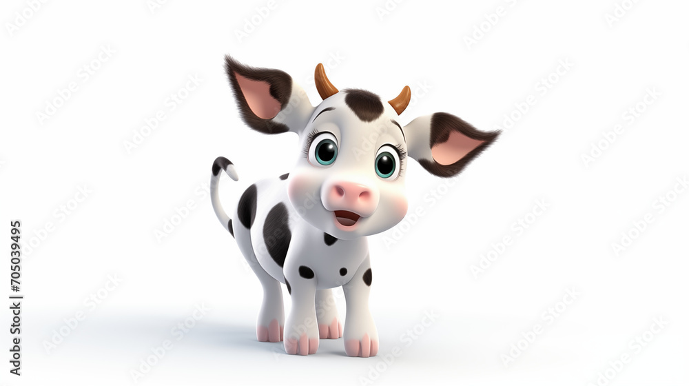 cow milk isolated in white background 3d cartoon cow milk isolated in white background 3d cartoon