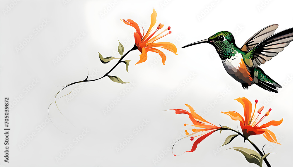 Fototapeta premium Isolate Hummingbird