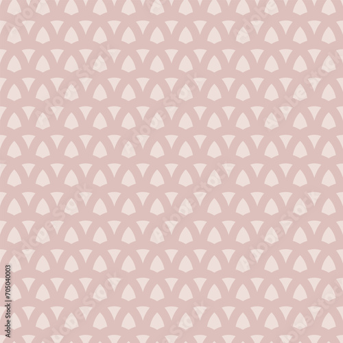 Obraz na płótnie decor abstract geometric elements in horizontal rows. Isolated vector pink pastel seamless pattern on light pink background w salonie