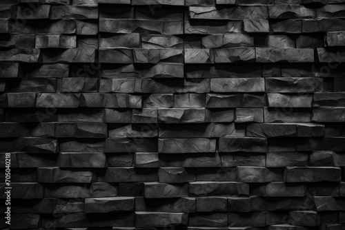 black stone surface texture background illustration. Created with Generative AI