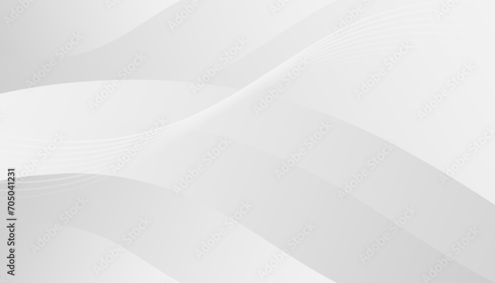 Abstract white and grey background with dynamic waves - obrazy, fototapety, plakaty 