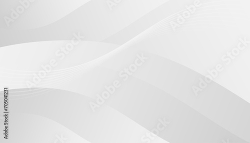 Abstract white and grey background with dynamic waves