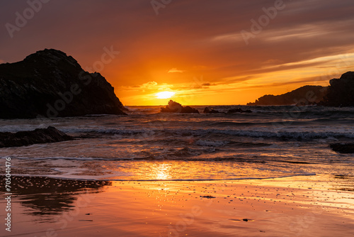 Sunset at Porth Dafarch Beach, Isle of Anglesey, Uk © Gail Johnson