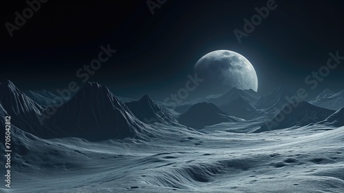 Night mountain landscape © cherezoff