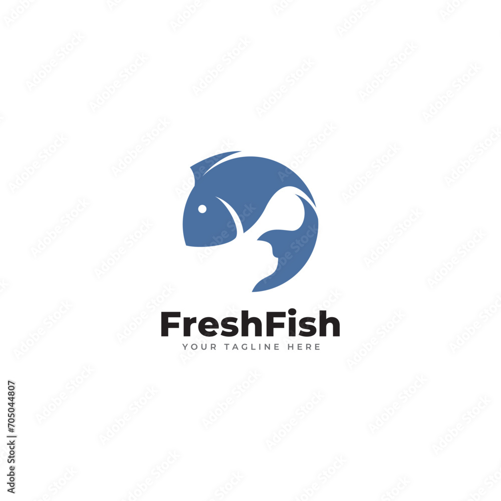 Fish animal logo icon design template vector Fish animal logo icon design template vector