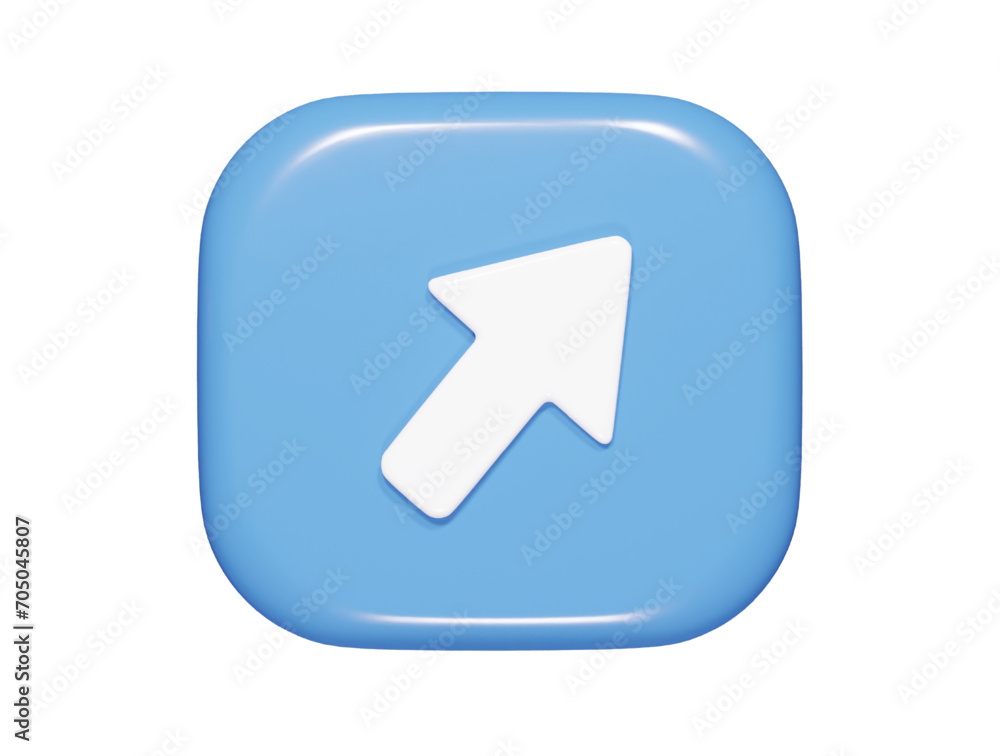 Arrow icon 3d illustration Arrow icon 3d illustration