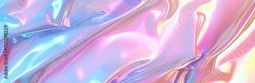 Holographic wavy texture in pastel colors, perfect for modern designs, tech backgrounds, or creative visuals.