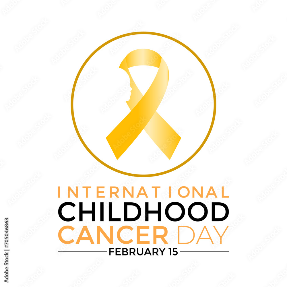 International Childhood Cancer day is observed every year on February 15. Health Awareness of children. Vector Illustration . International Childhood Cancer day is observed every year on February 15. Health Awareness of children. Vector Illustration .