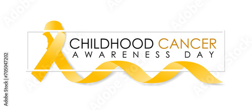 International Childhood Cancer day is observed every year on February 15. Health Awareness of children. Vector Illustration . photo