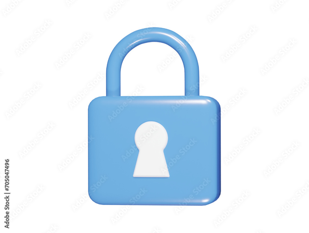 lock icon 3d render illustration lock icon 3d render illustration