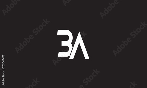 BA, AB, A, B Abstract Letters Logo Monogram