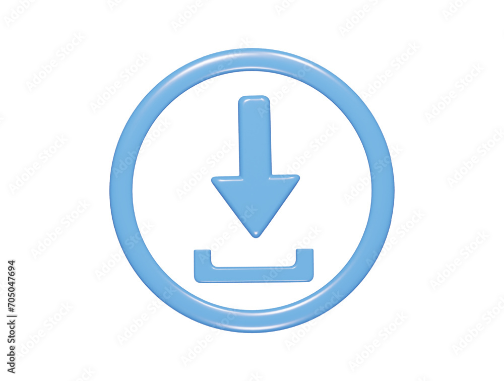 Upload icon 3d render illustration Upload icon 3d render illustration