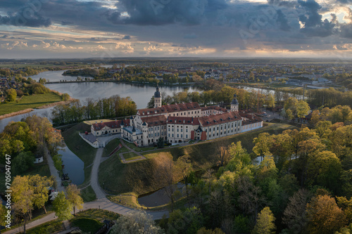Obraz na płótnie Nesvizh Castle in Belarus, May 2023 w salonie