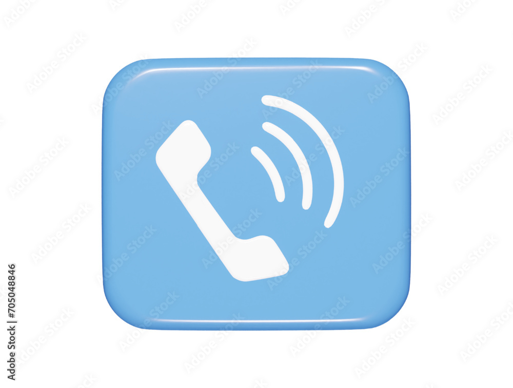 Phone icon 3d illustration Phone icon 3d illustration