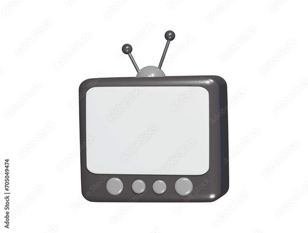 Television icon 3d illustration Television icon 3d illustration
