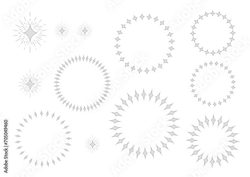 Wallpaper Mural 星とフレームのセット。西洋風。 Torontodigital.ca