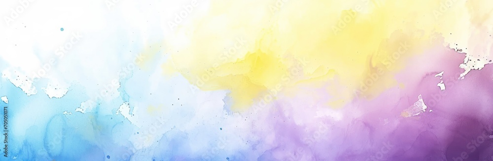 Wide watercolor backdrop in gradient hues of sunset, perfect for artistic presentations or soothing wall art.