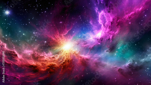 Space cloud colorful supernova, space galaxy background