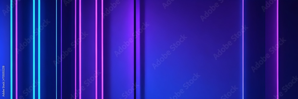 Abstract Blue Background Banner with Vertical Neon Lines in Blue and Purple and Empty Space Abstract Blue Background Banner with Vertical Neon Lines in Blue and Purple and Empty Space