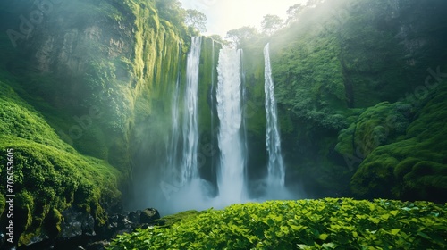 Beautiful waterfall in the jungle