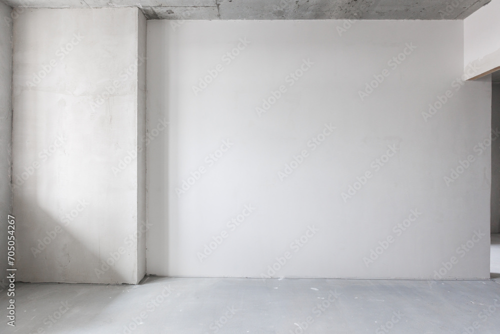 interior of the apartment without decoration in gray colors. rough finish interior of the apartment without decoration in gray colors. rough finish
