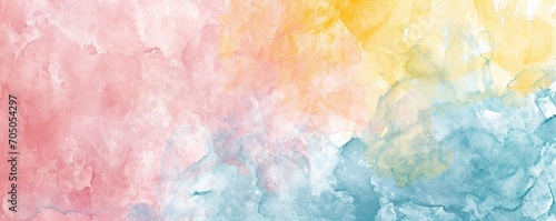 Watercolor blend of vibrant hues fading from warm to cool, ideal for artistic and creative backgrounds. photo