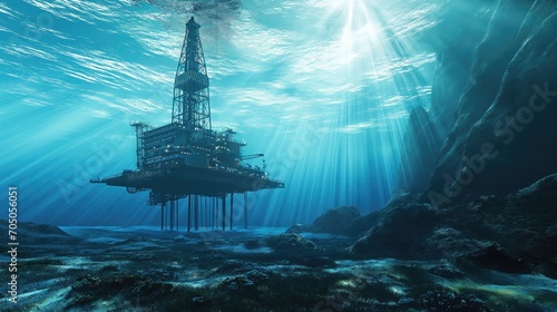 Subsea drilling rig photo