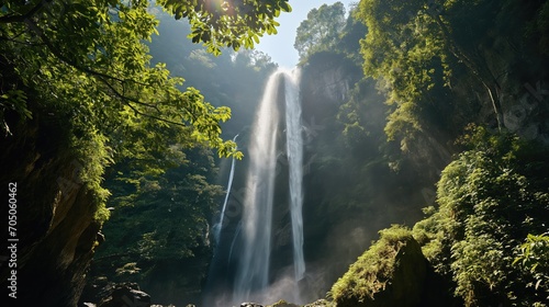 Beautiful waterfall in the jungle