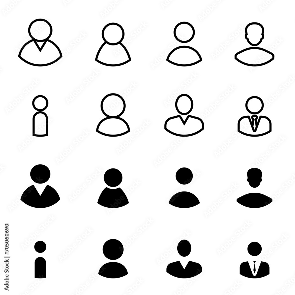 Obraz na plátně User icon vector set