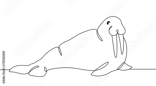 Walrus. One line