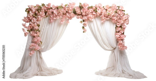 Beautiful wedding flower arch, cut out