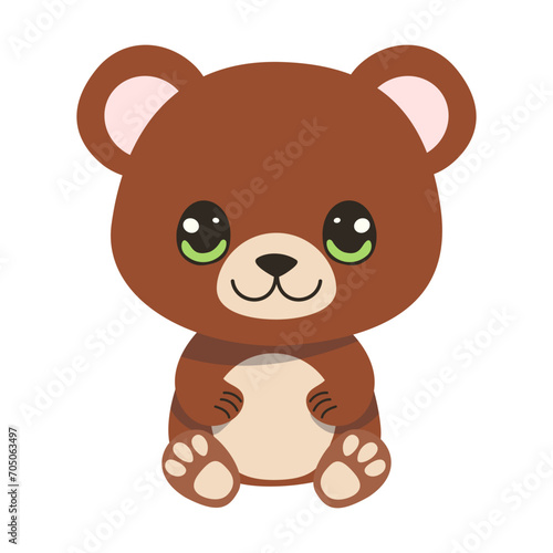 Vector illustration with cute bear