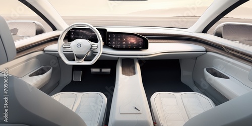 Interior of a car in the future © piai