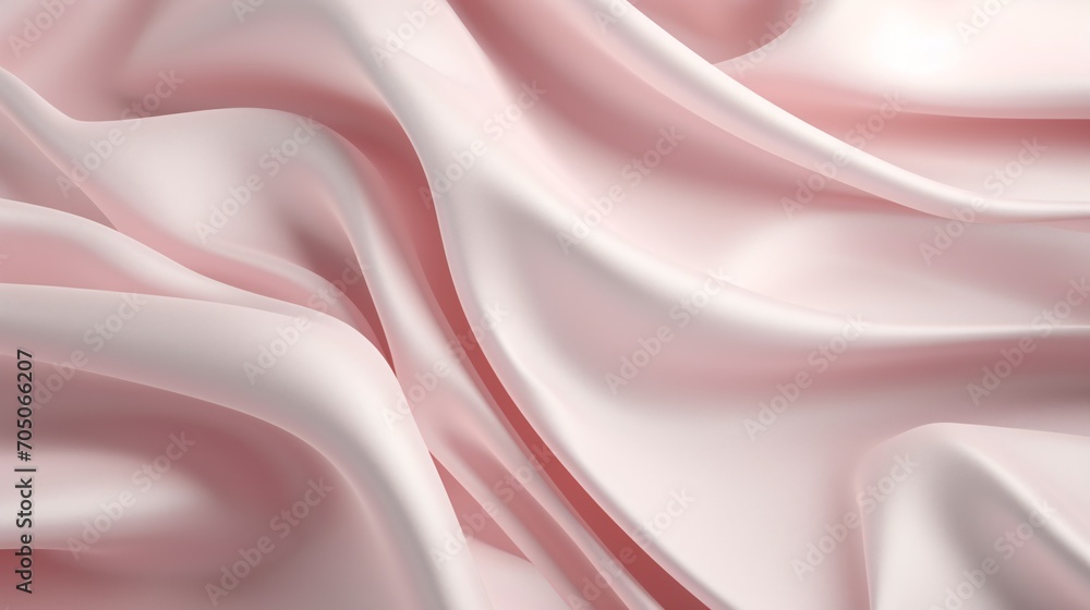 Obraz premium Pink fabric with a flowing pattern Generative AI