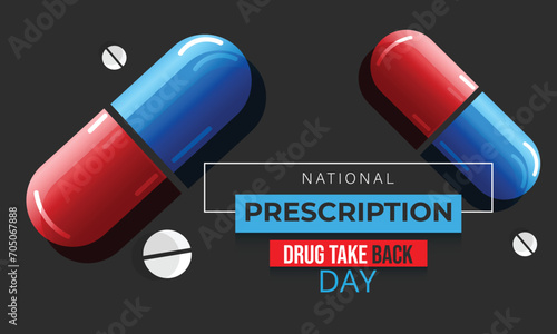 National Prescription Drug Take Back Day. background, banner, card, poster, template. Vector illustration. photo